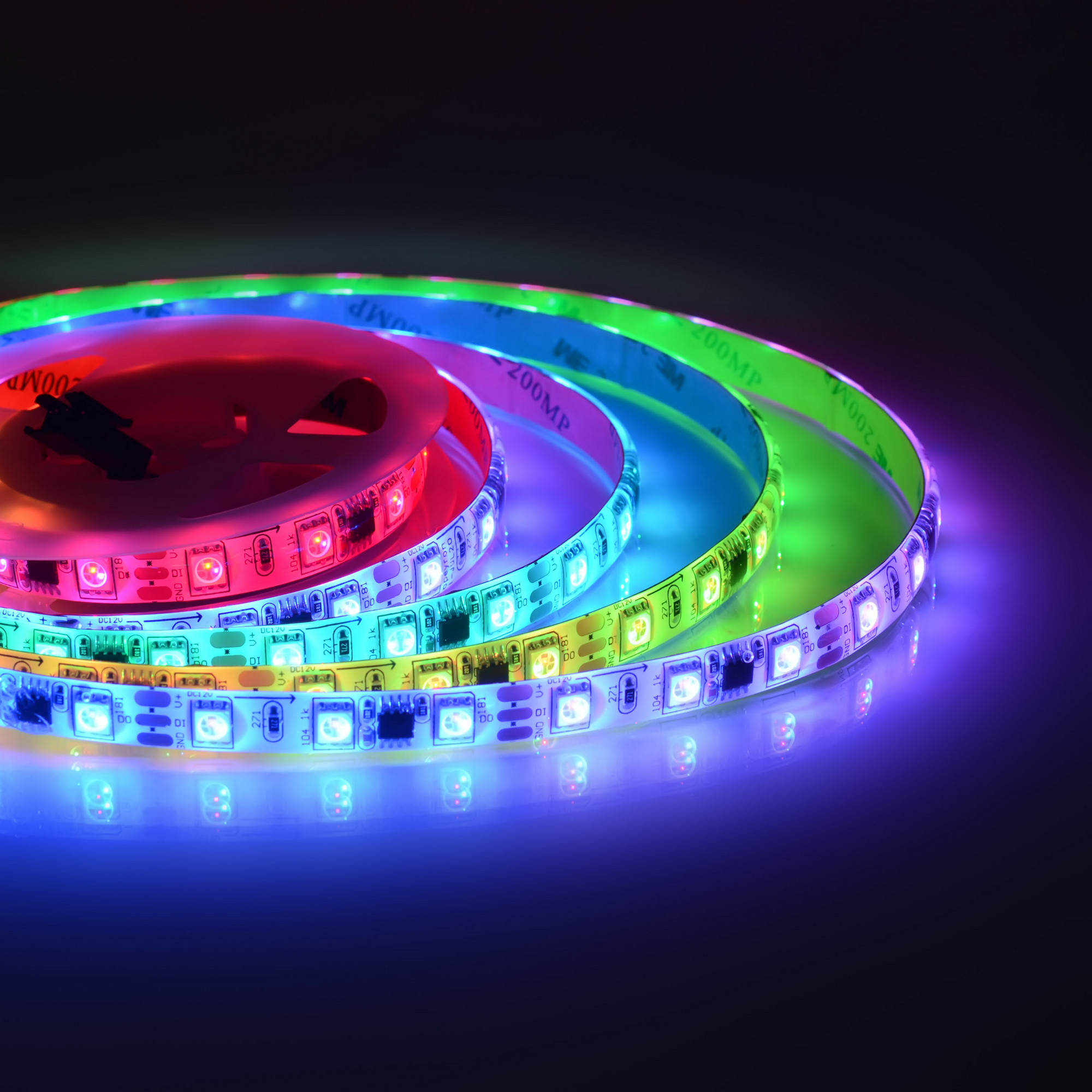 Комплект цифровой светодиодной ленты Apeyron 12В 5050 14,4Вт/м RGB 2м IP65 84ЦЛ в Санкт-Петербурге