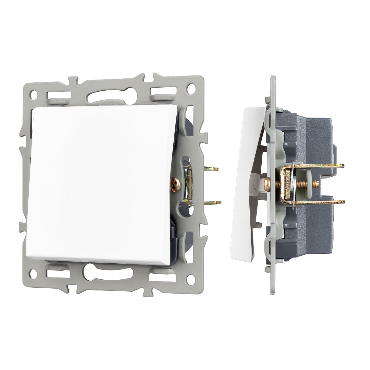 Механизм выключателя одноклавишный непроходной Arlight SWT-MK01-PL-WH (250V, 16A) 043710 в Санкт-Петербурге