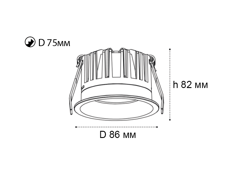 Встраиваемый светильник Italline IT06-6038 white 4000K в Санкт-Петербурге