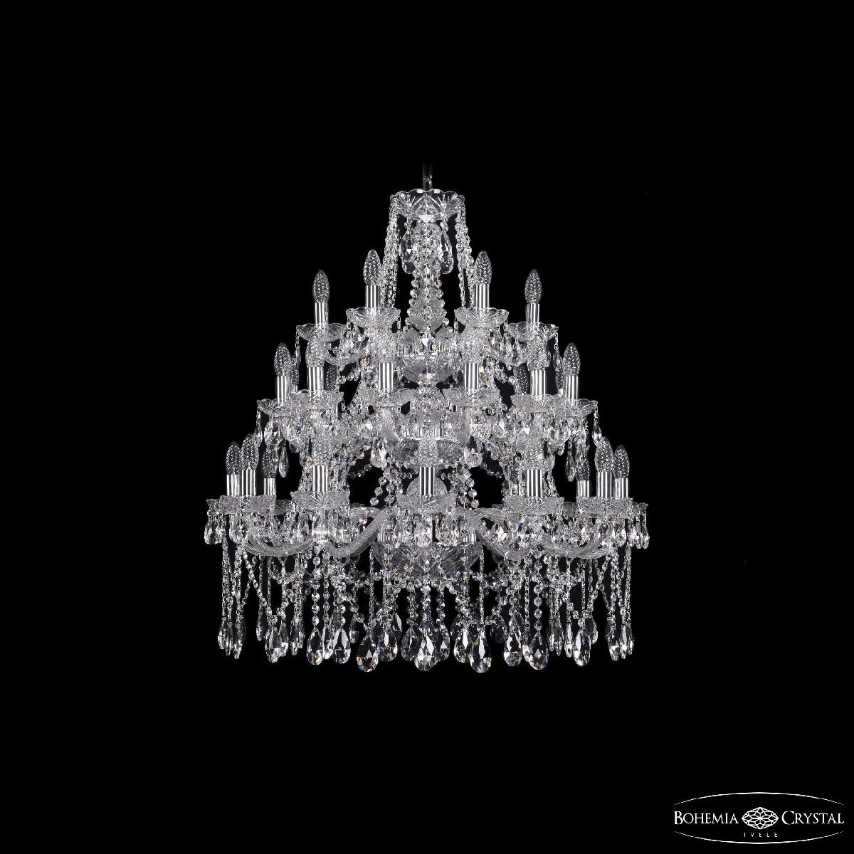 Подвесная люстра Bohemia Ivele Crystal 1413/12+12+6/300/3d Ni в Санкт-Петербурге