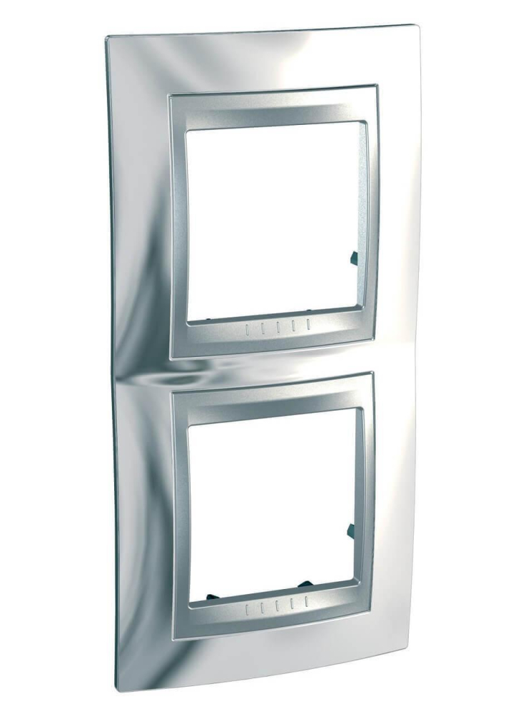 Рамка 2-постовая вертикальная Schneider Electric Unica Top MGU66.004V.010 в Санкт-Петербурге