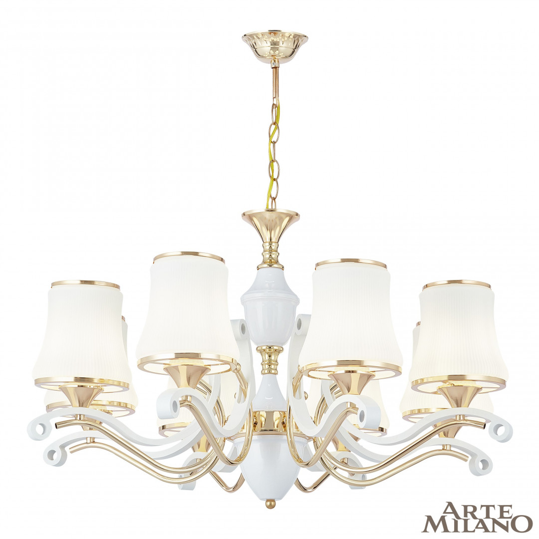 Подвесная люстра Arte Milano Florentia-3987 303987/8 Wh/Gd в Санкт-Петербурге