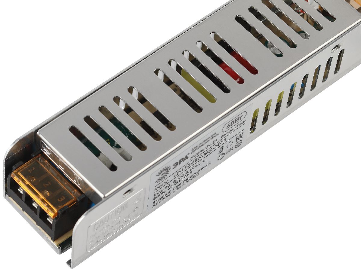 Блок питания Эра 60Вт DC24В 2.5A IP20 LP-LED-60W-IP20-24V-S Б0061129 в Санкт-Петербурге