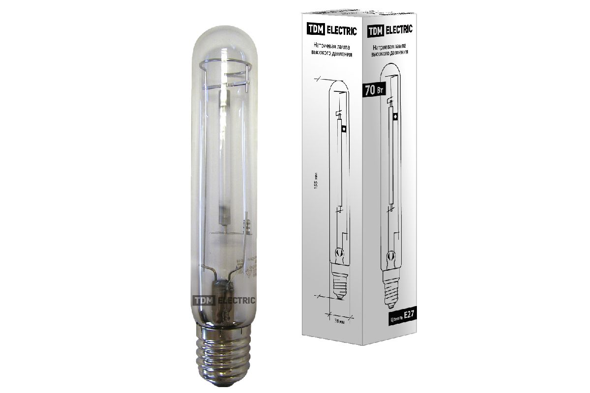 Лампа натриевая высокого давления TDM Electric E27 70W 2100K прозрачная SQ0325-0001 в Санкт-Петербурге