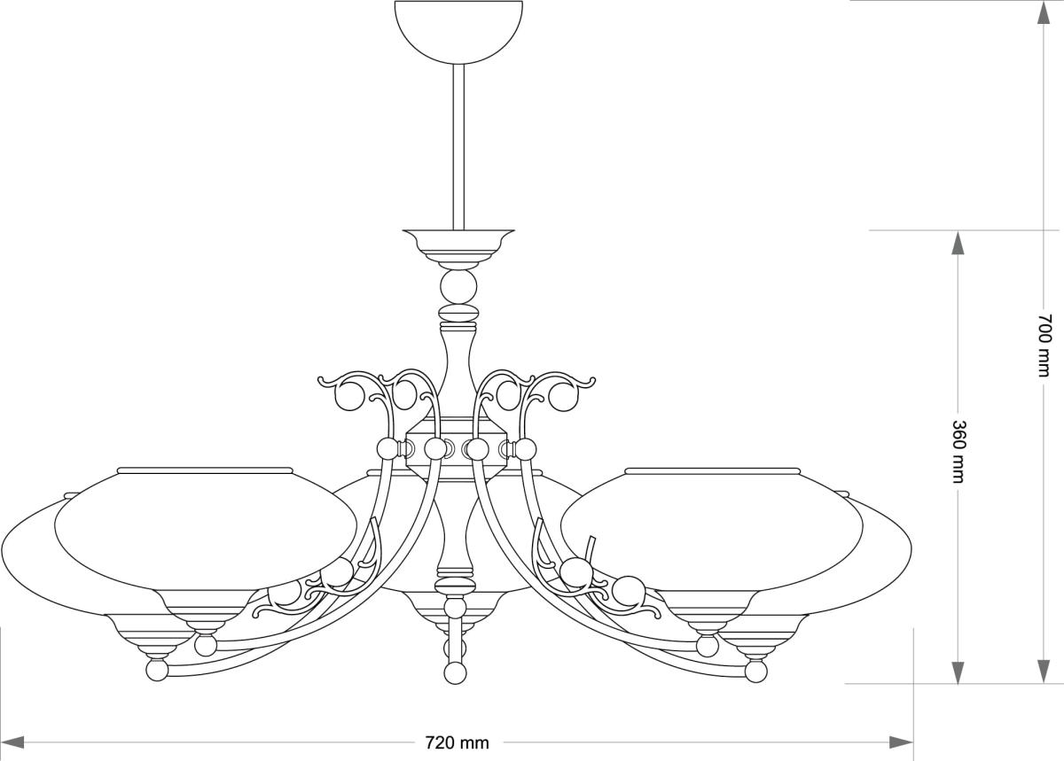 Подвесная люстра Kutek Casamia CAS-ZW-5 (P) в Санкт-Петербурге
