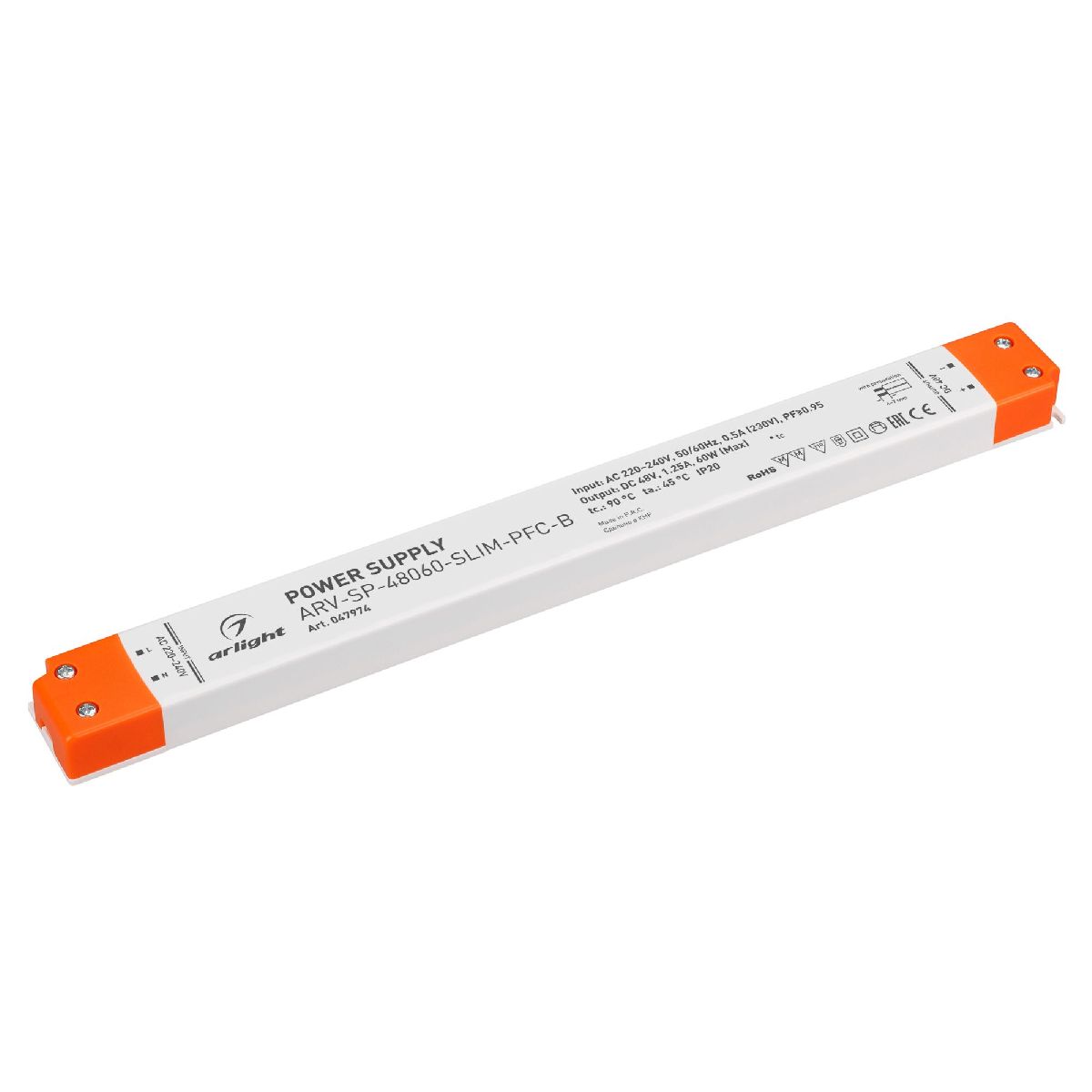Блок питания Arlight ARV-SP-48060-SLIM-PFC-B (48V, 1.25A, 60W) 047974 в Санкт-Петербурге