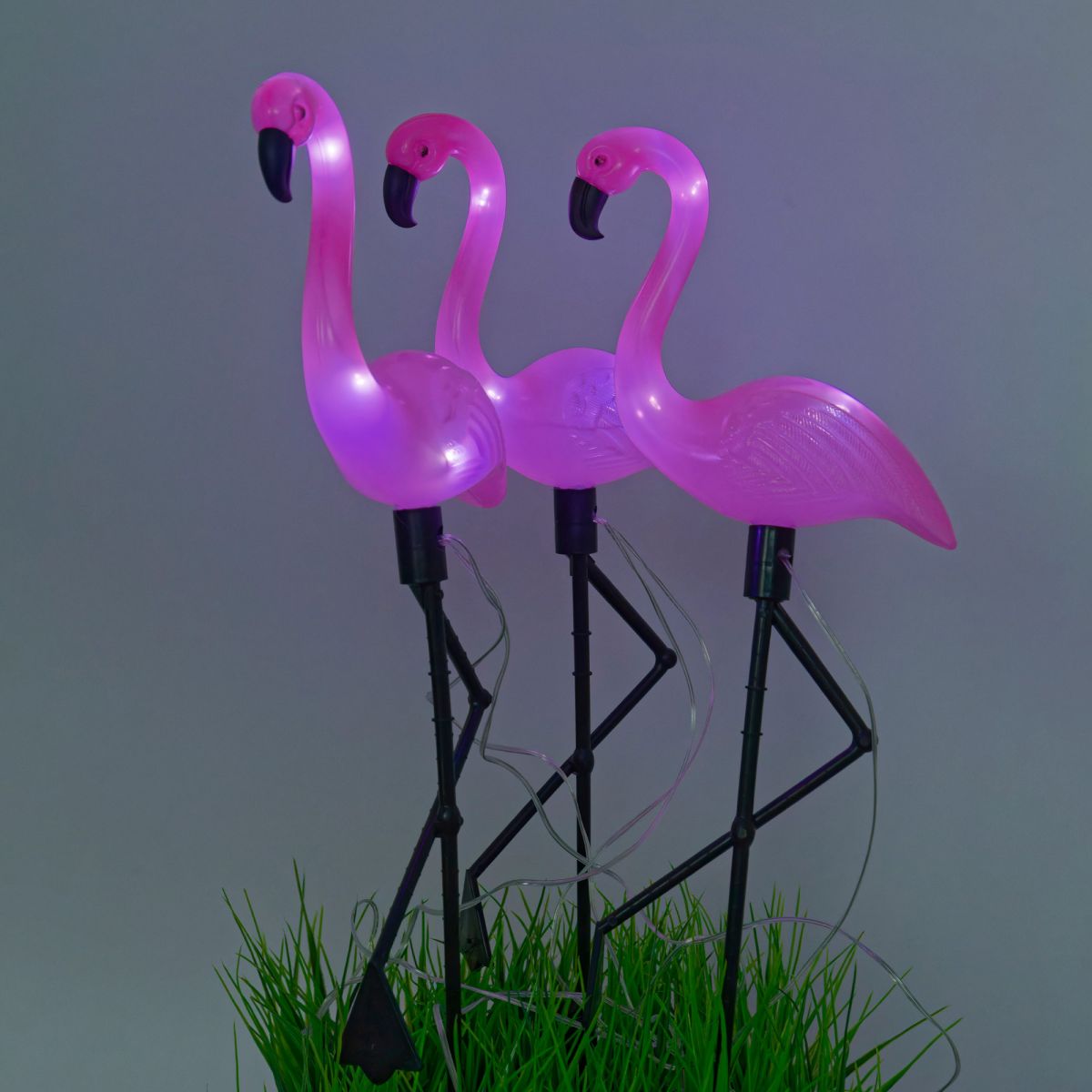 Садовый светильник на солнечной батарее (3 шт.) Uniel USL-S-833/PM530 FLAMINGO SET3 UL-00012698 в Санкт-Петербурге