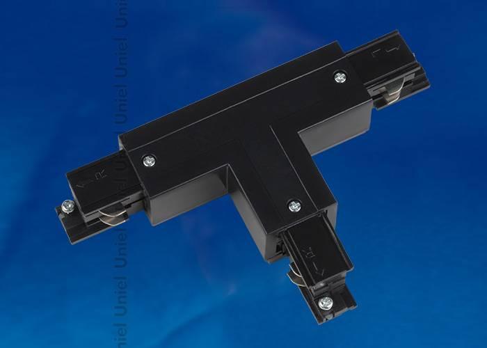 Соединитель для шинопроводов Т-образный, левый, внешний (09754) Uniel UBX-A32 Black в Санкт-Петербурге