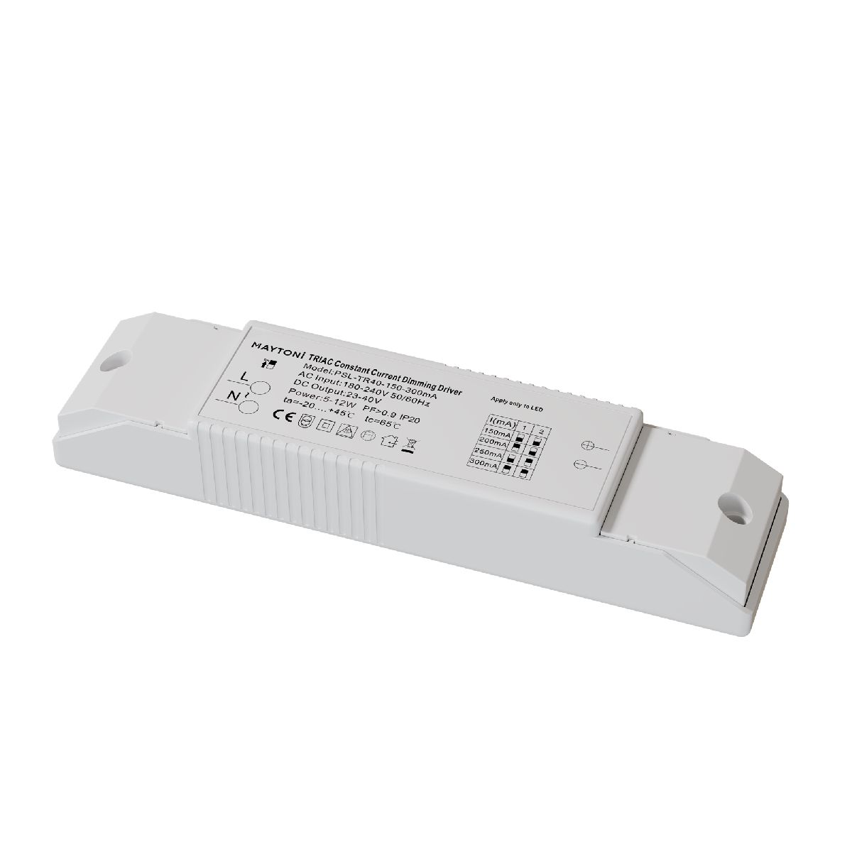 Блок питания Maytoni 5-12Вт DC23-40В IP20 Triac PSL-TR40-150-300mA в Санкт-Петербурге