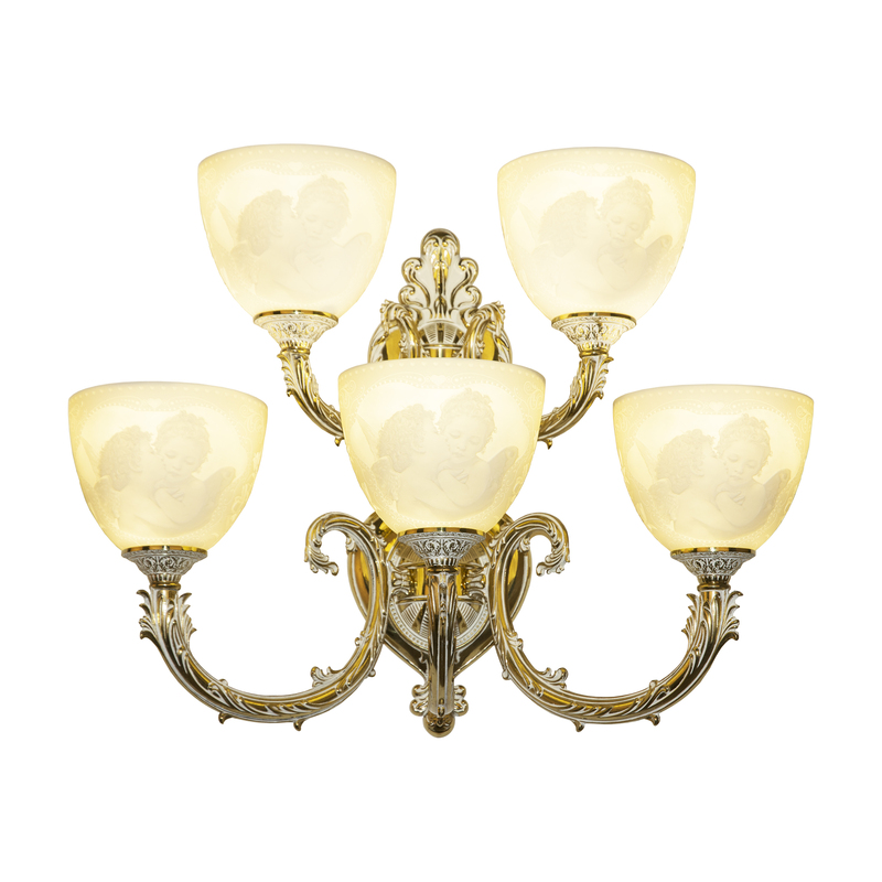 Бра Bohemia Ivele Crystal Florence 7109B16/3+2/210 GW P1 U Angel в Санкт-Петербурге