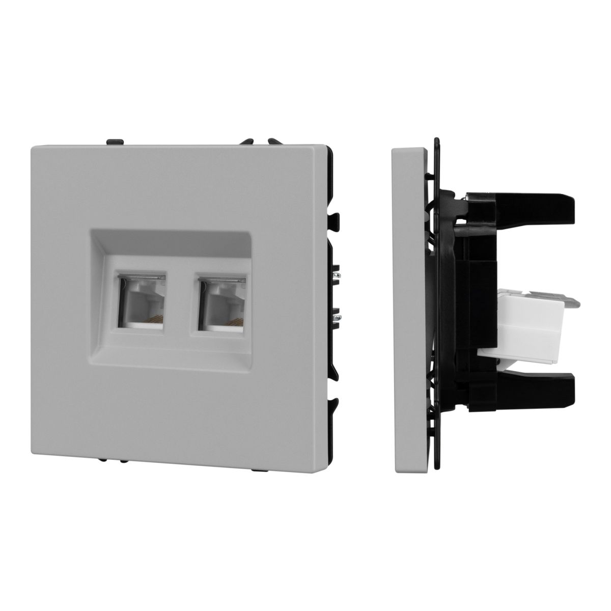 Розетка компьютерная двойная софт-тач никель Arlight SCT-MPC2-SFPL-IS (2хRJ-45, CAT6) 059451(1) в Санкт-Петербурге