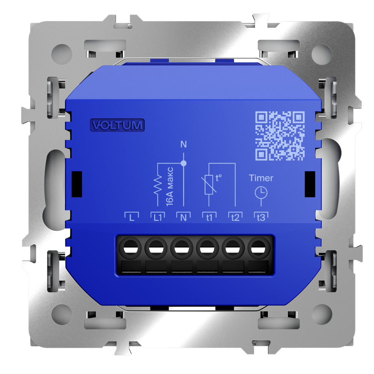 Терморегулятор электронный Voltum S70 с индикацией и датчиком, для теплого пола, (серый) VLS070116 в #REGION_NAME_DECLINE_PP#