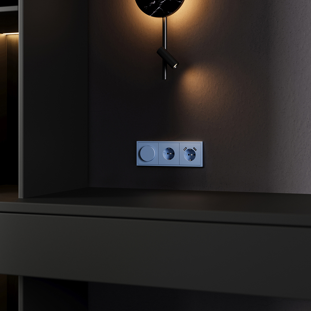 Накладка для светорегулятора поворотно-нажимного Voltum S70 (деним) VLS002015 в Санкт-Петербурге