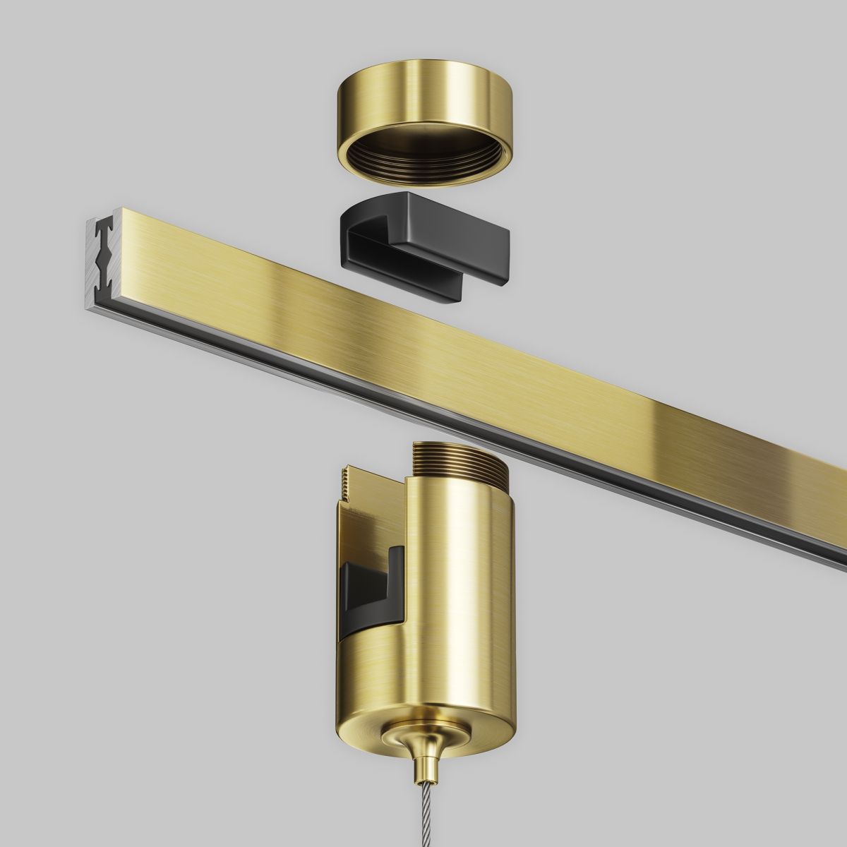 Коннектор с тросовым подвесом для магнитного шинопровода Maytoni Technical Tau Flarity TRA154SW-1BS в Санкт-Петербурге