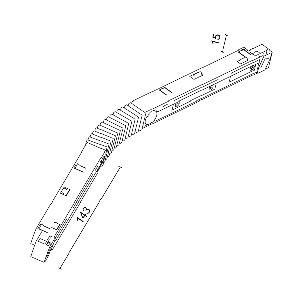 Коннектор угловой (гибкий) для магнитной системы Ledron TSM-LFCL Black 356 00000014204 в #REGION_NAME_DECLINE_PP#