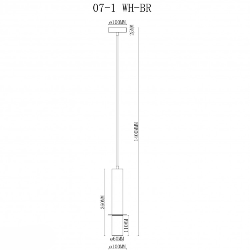 Подвесной светильник iLamp Lofty 10705-1 WH-BR в Санкт-Петербурге