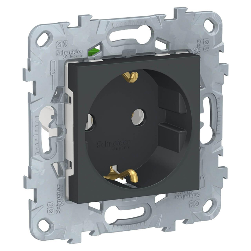 Розетка с заземлением, без шторок Schneider Electric Unica New NU505654 в Санкт-Петербурге