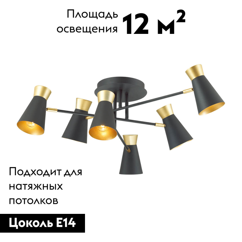 Потолочная люстра Lumion Liam 3790/6C в Санкт-Петербурге