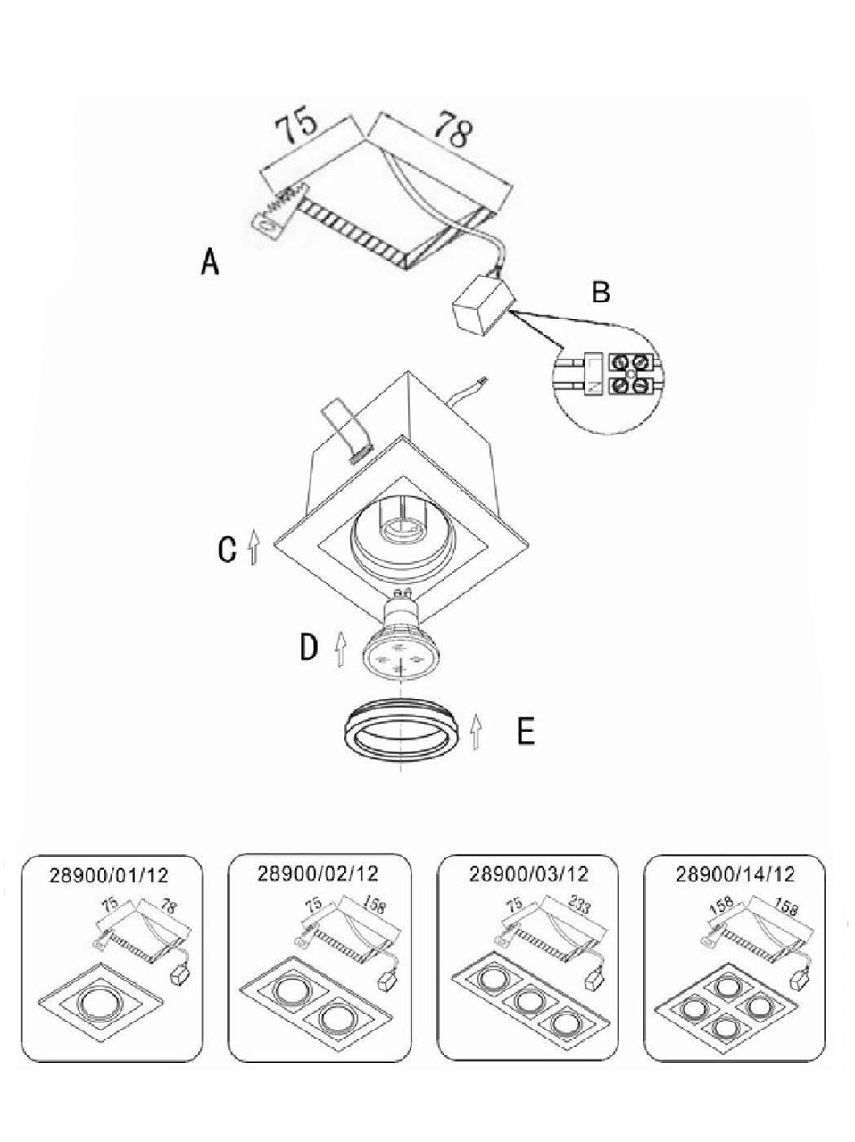 Встраиваемый светильник Lucide Chimney 28900/02/12 в Санкт-Петербурге