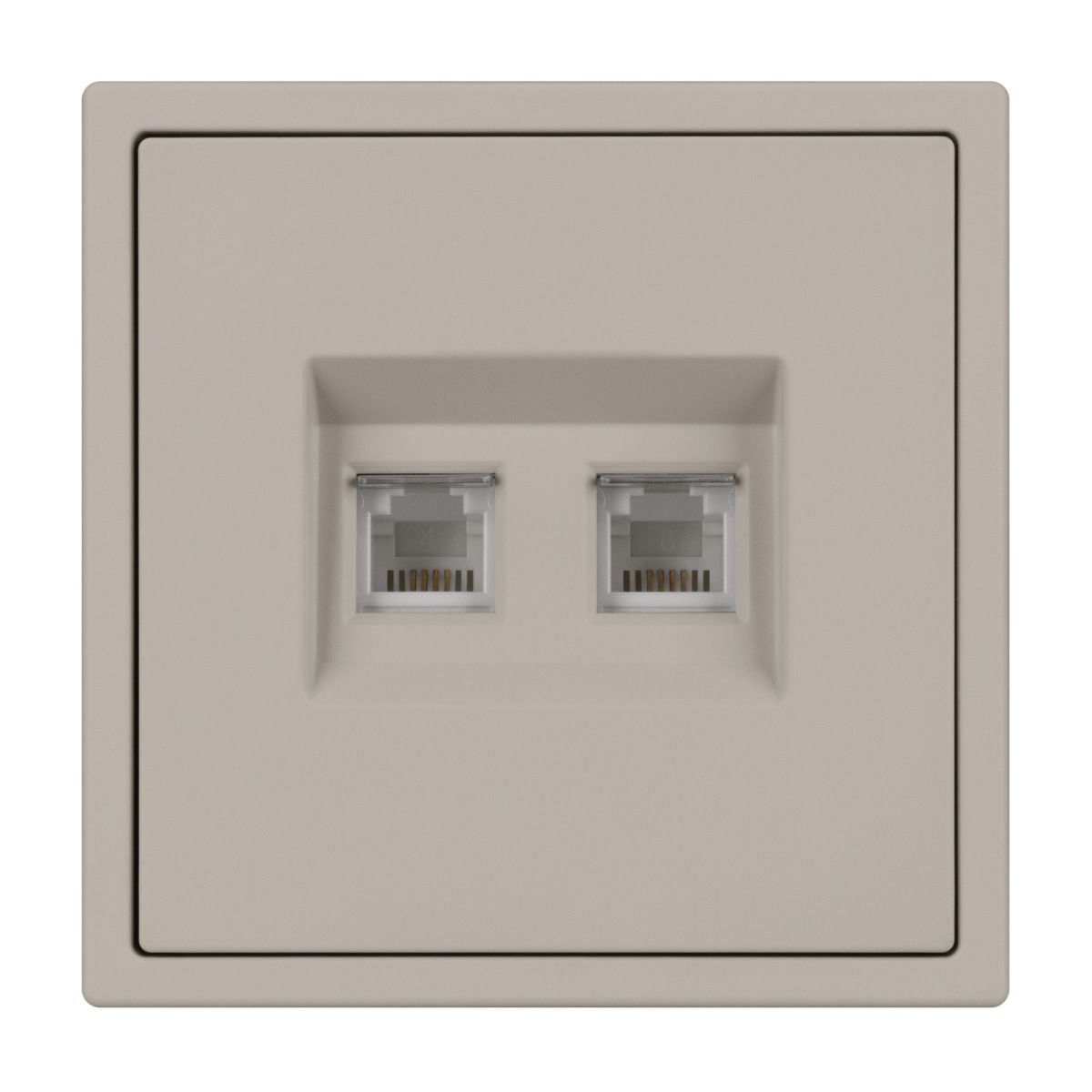 Механизм сдвоенной телефонной розетки Arlight SCT-NOBE-MTL2-SFPL-CA (RJ-11, 4C) (Кашемир) 061889 в Санкт-Петербурге