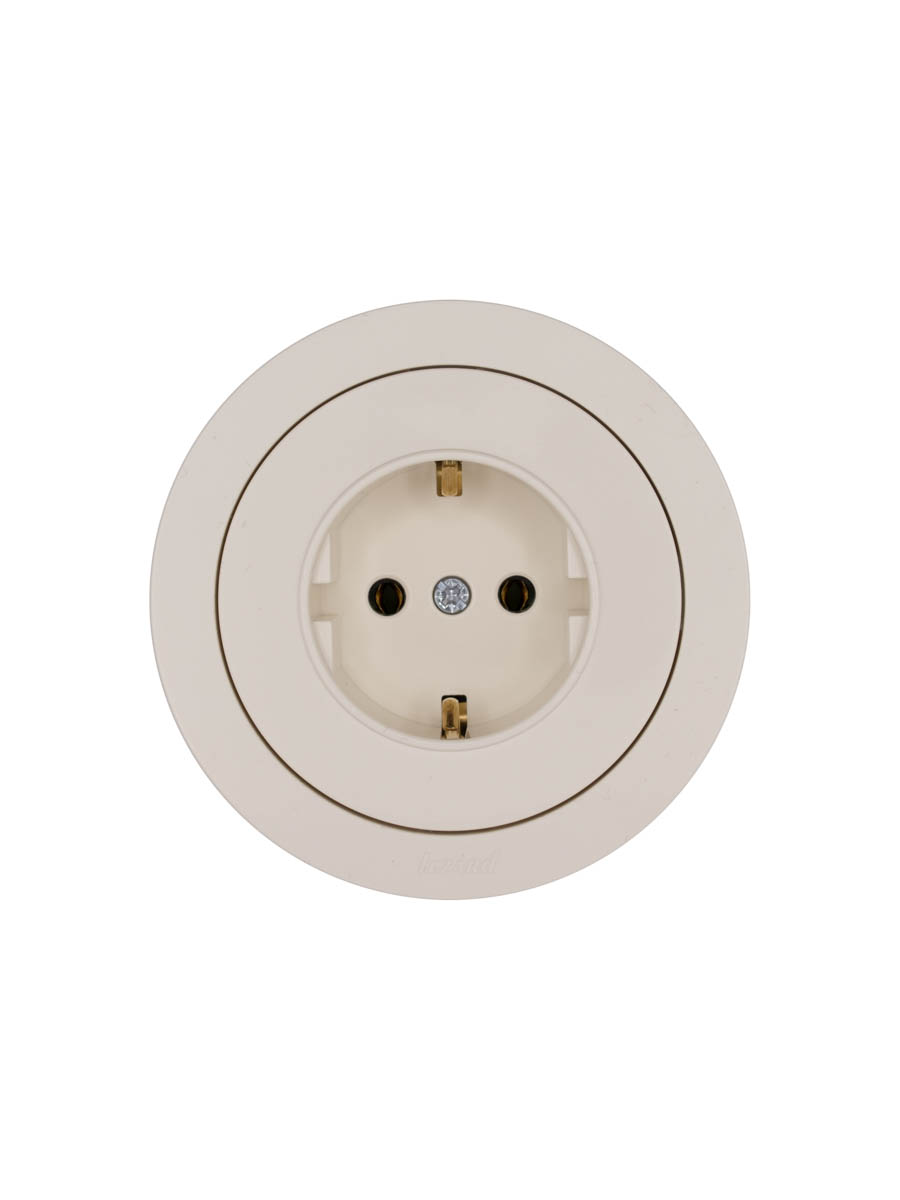 Розетка с/з ПБТ слоновая кость Lezard Osen 743-9088-122B в Санкт-Петербурге