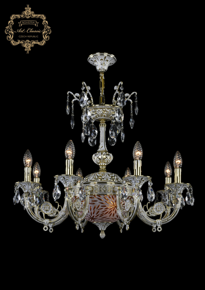 Подвесная люстра Art Classic 31.12.8.KR175SP.250IT.GW.Sp.Amber.White.1A в Санкт-Петербурге