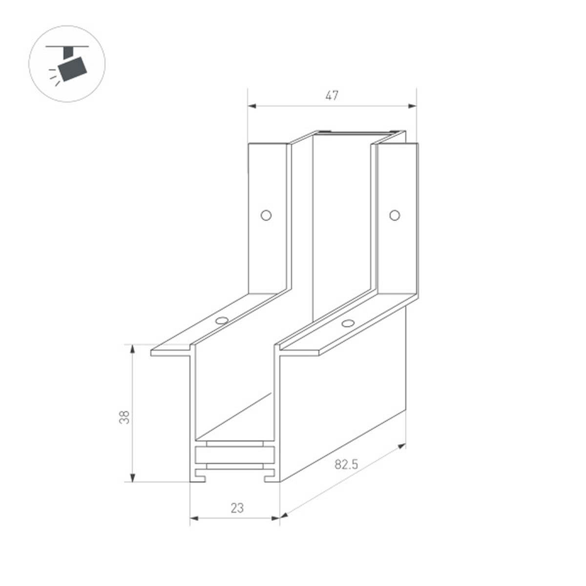 Коннектор угловой внутренний Arlight Mag-Con-2538-F-L90-INT 034230 в Санкт-Петербурге