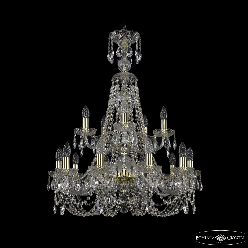 Подвесная люстра Bohemia Ivele Crystal 1406/10+5/240/XL-85/2d G в Санкт-Петербурге