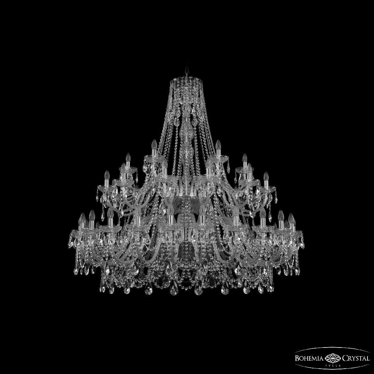 Подвесная люстра Bohemia Ivele Crystal 1411/24+12+6/530/2d Ni в Санкт-Петербурге