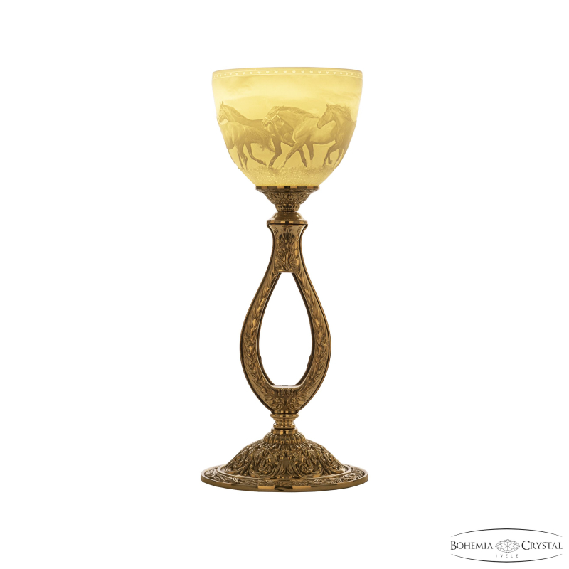 Настольная лампа Bohemia Ivele Crystal Florence 71300L/15 G P1 Horse в Санкт-Петербурге