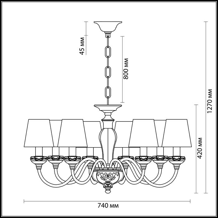 Подвесная люстра Odeon Light Marea 3948/8 в #REGION_NAME_DECLINE_PP#