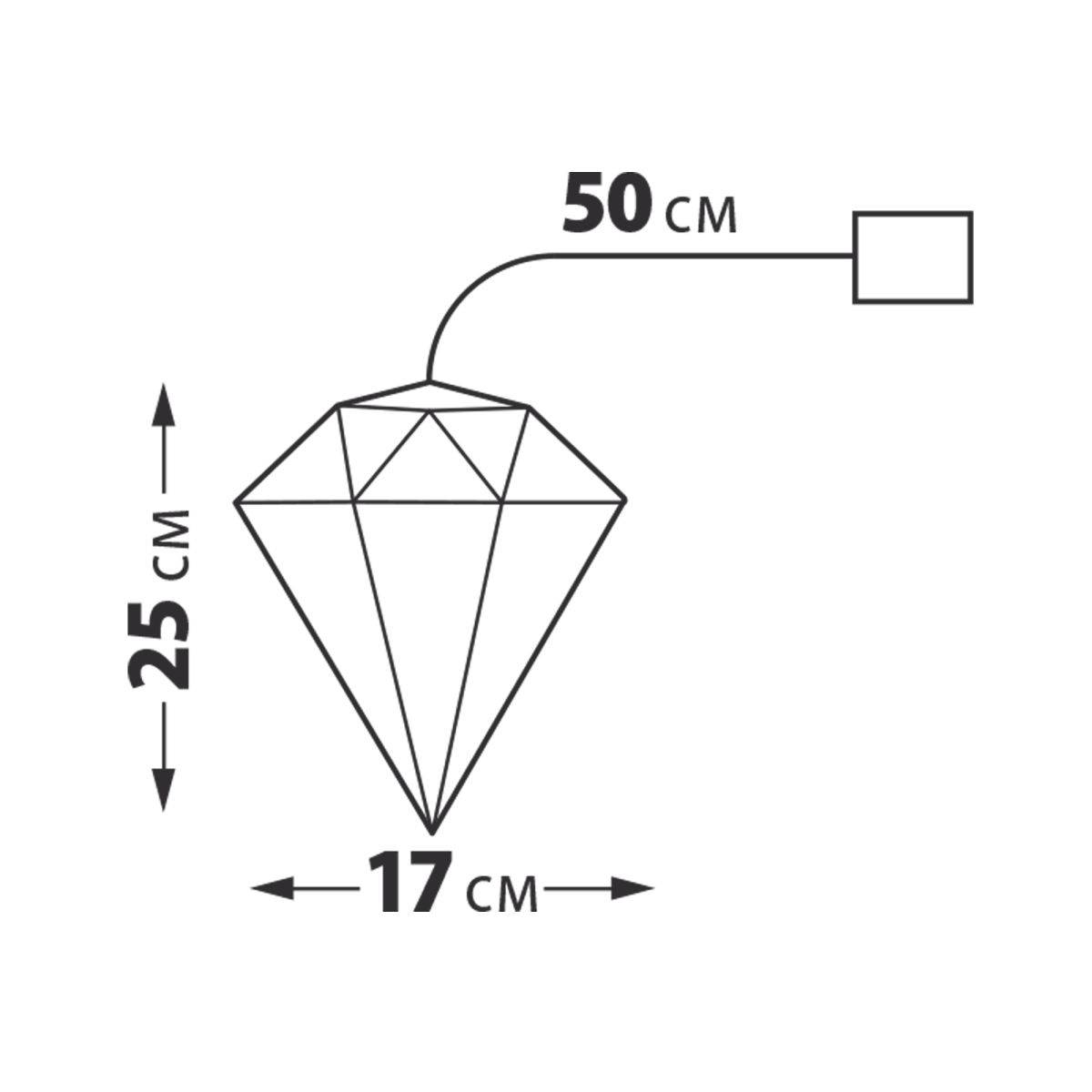 Светильник декоративный Брильянт на батарейках Uniel ULD-R507 3АА DIAMOND UL-00011057 в #REGION_NAME_DECLINE_PP#