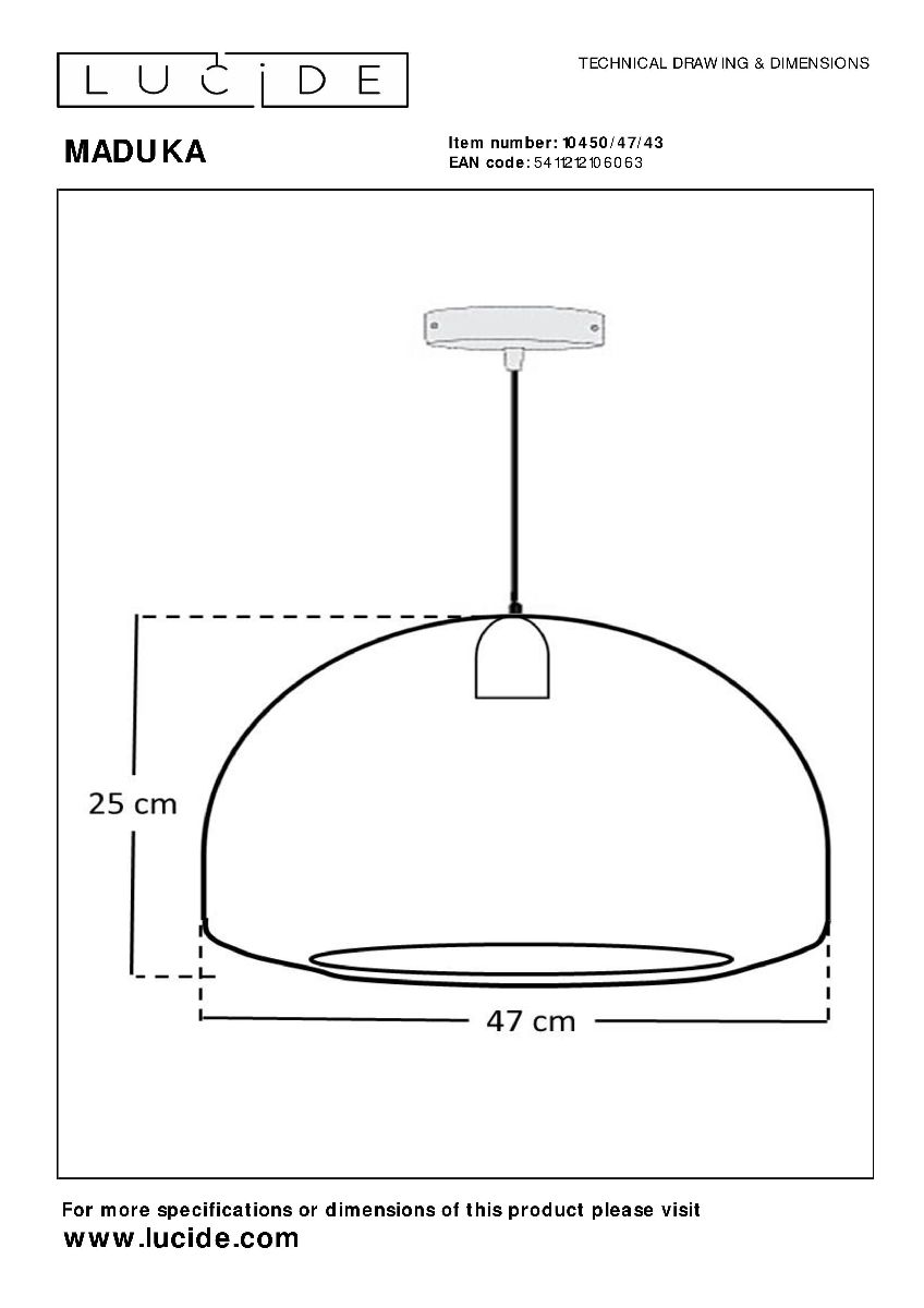 Подвесной светильник Lucide Maduka 10450/47/43 в Санкт-Петербурге