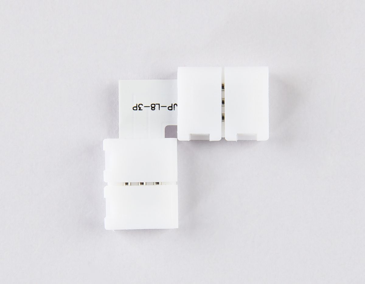 Соединитель угловой L для светодиодной ленты 2835 12/24V (3 конт.) GS6601 (10шт) Ambrella Light Illumination GS6601 в Санкт-Петербурге