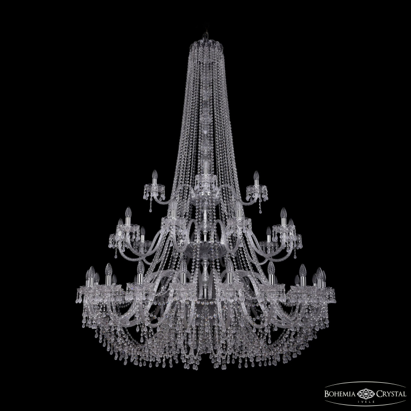 Подвесная люстра Bohemia Ivele Crystal 1410/20+10+5/530/h-200/3d Ni V0300 в Санкт-Петербурге