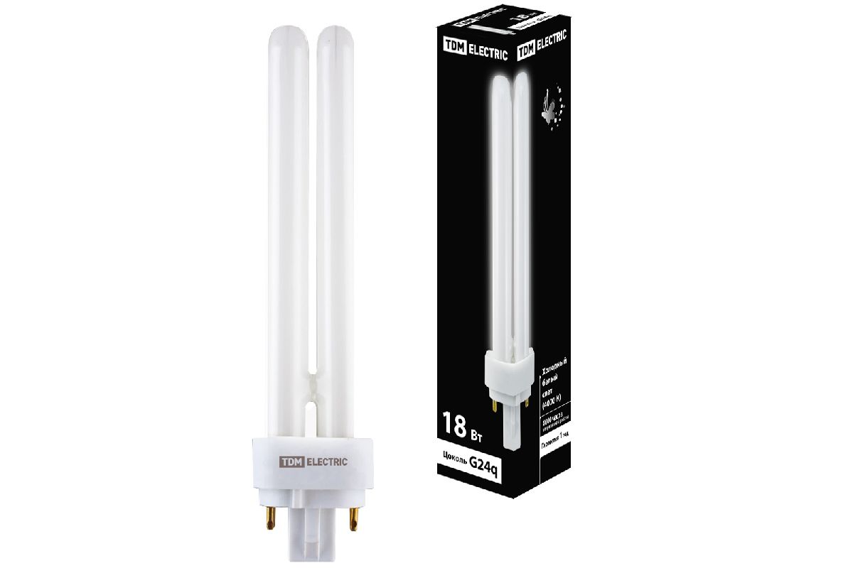 Лампа энергосберегающая TDM Electric G24d-2 18W 4000K матовая SQ0323-0090 в Санкт-Петербурге