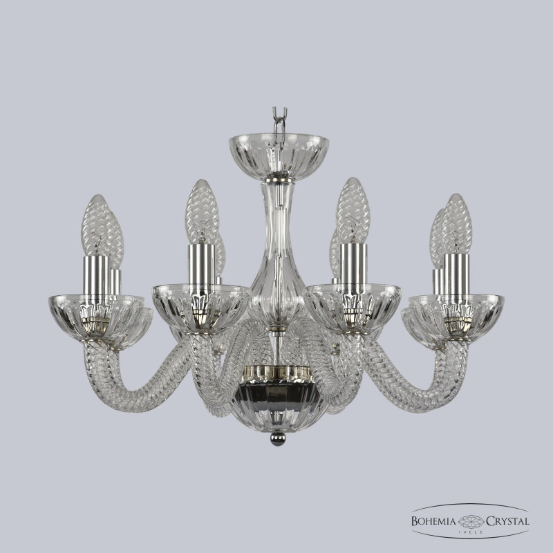 Подвесная люстра Bohemia Ivele Crystal 1310/8/165 Ni Cl/Clear/M-1H в Санкт-Петербурге