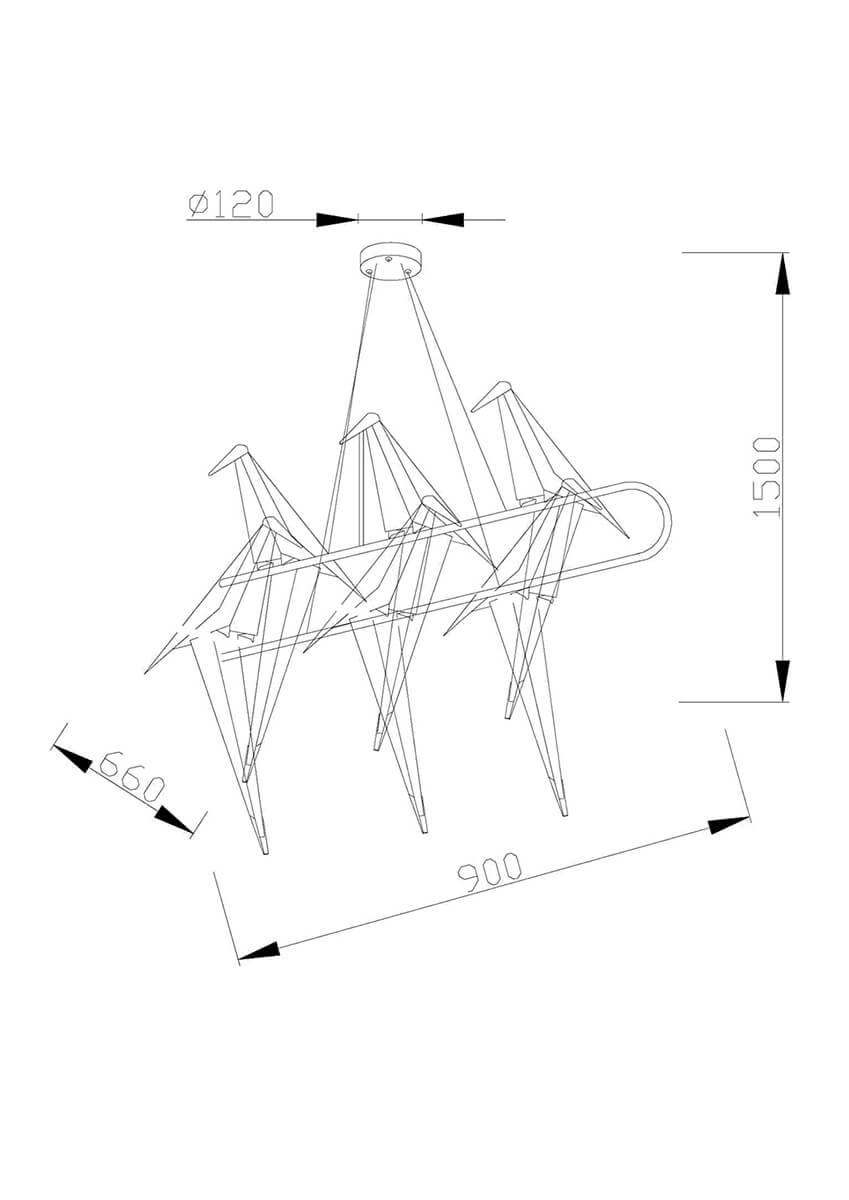 Подвесной светодиодный светильник Moderli Birds V3073-6PL в #REGION_NAME_DECLINE_PP#