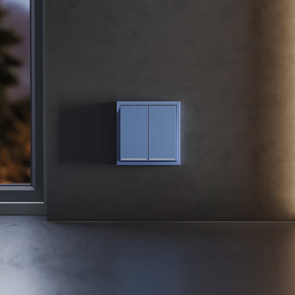 Клавиши для выключателя/переключателя двухклавишного с подсветкой Voltum S70 (деним) VLS000415 в Санкт-Петербурге