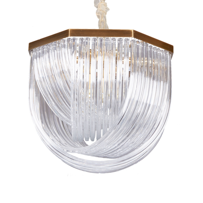 Подвесной светильник Delight Collection Murano Glass A001-554 L9 brass/clear в Санкт-Петербурге
