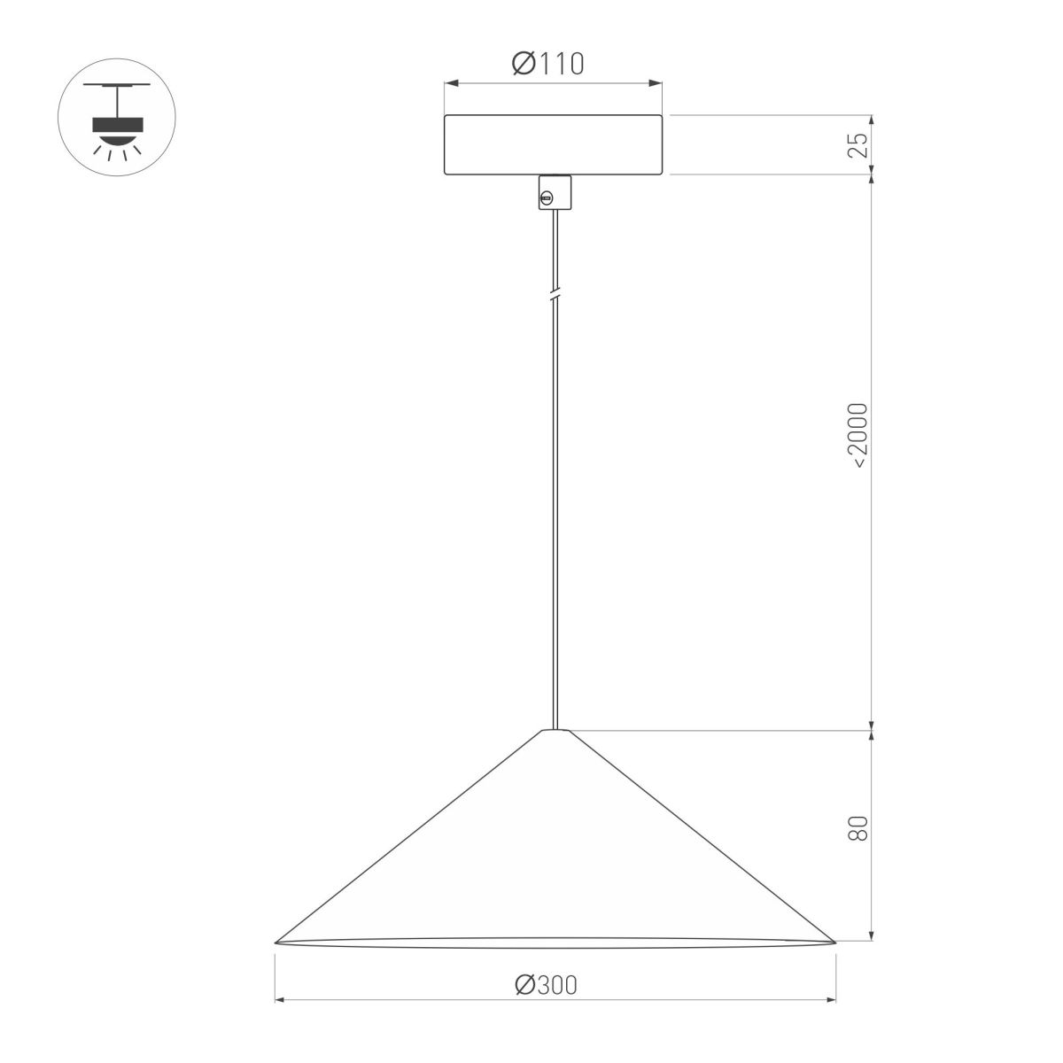 Подвесной светильник Arlight SP-MAKOTO-R300-10W Warm2700 (WH, 36 deg, 230V, TRIAC) 057218 в Санкт-Петербурге