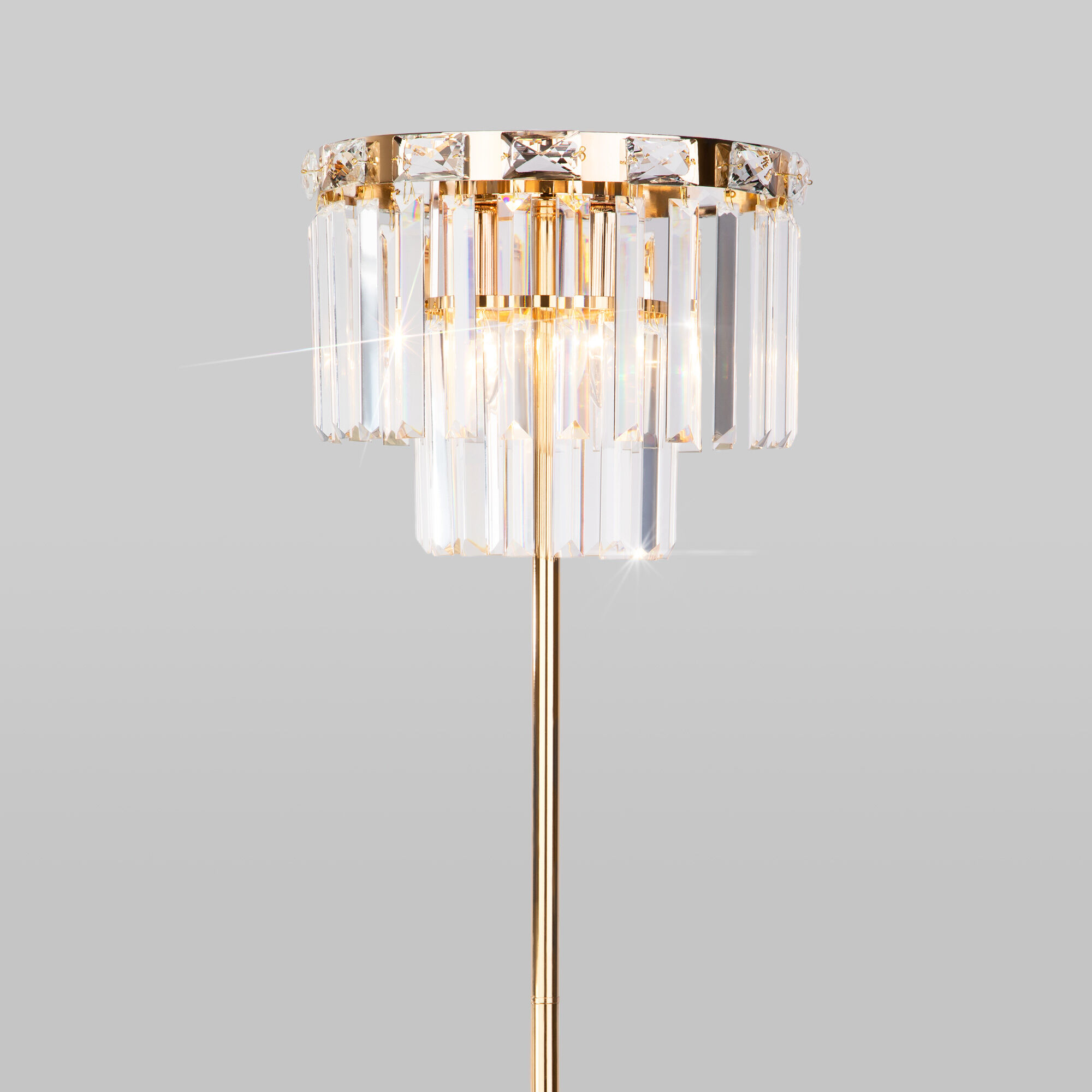 Торшер Eurosvet Elegante 01137/3 золото/прозрачный хрусталь Strotskis a060649 в Санкт-Петербурге