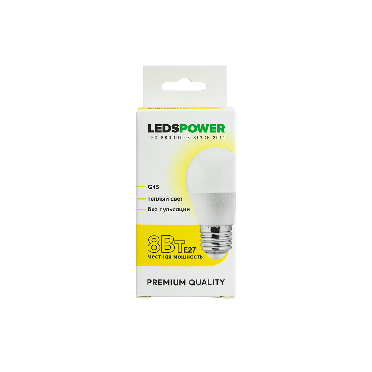 Светодиодная лампа LEDS POWER G45 E27 8Вт 3000К 006772 в Санкт-Петербурге