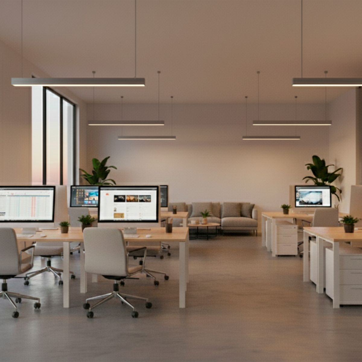 Линейный подвесной светильник Uniel ULO-K10D 22W/4000K/L50/H IP40 SILVER UL-00013168 в Санкт-Петербурге