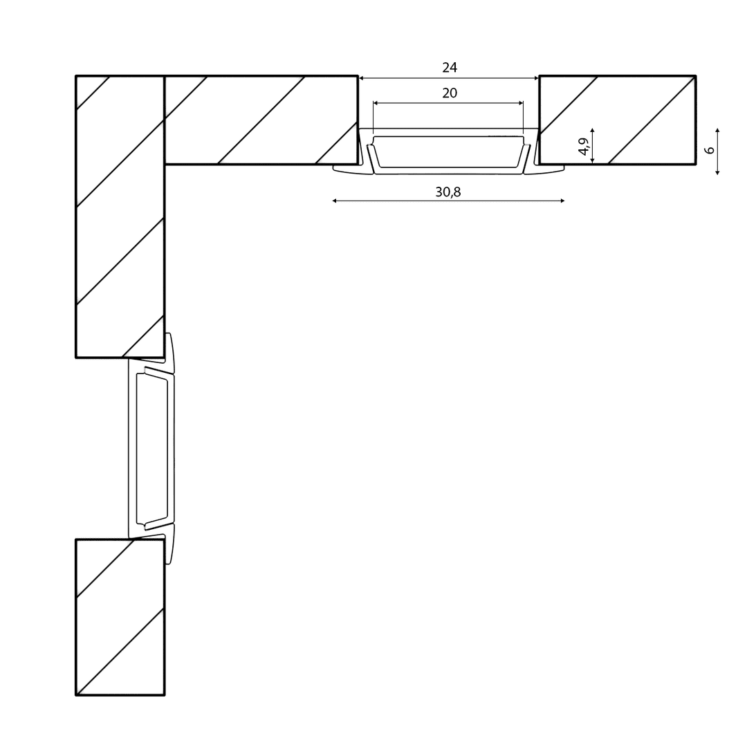 Профиль алюминиевый SWG RC-3006 900083 в Санкт-Петербурге