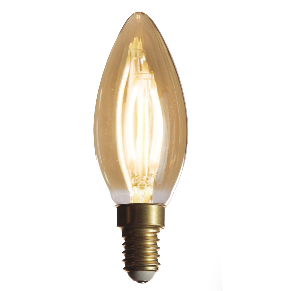 Лампа светодиодная филаментная диммируемая Sun Lumen E14 4W 2200K золотая 057-097 в Санкт-Петербурге