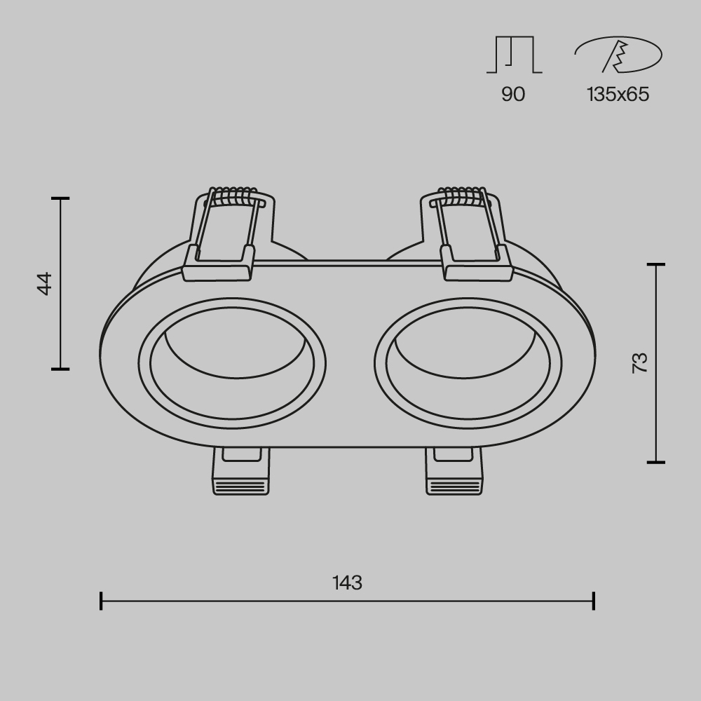 Встраиваемый светильник Maytoni Technical Share DL126-02-GU10-W в Санкт-Петербурге
