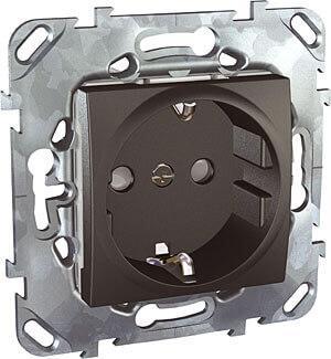 Розетка Schneider Electric Unica с/з со шторками 16A 250V MGU5.037.12ZD в Санкт-Петербурге
