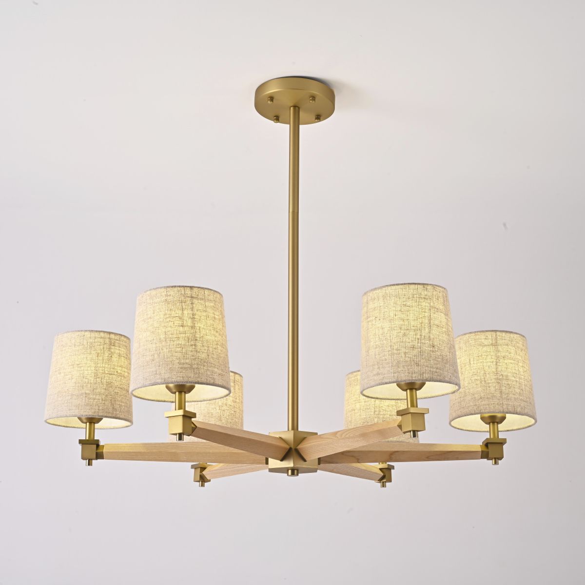 Люстра на штанге ImperiumLoft Stavra Jorgenson Beige/Light Wood 203573-26 в Санкт-Петербурге