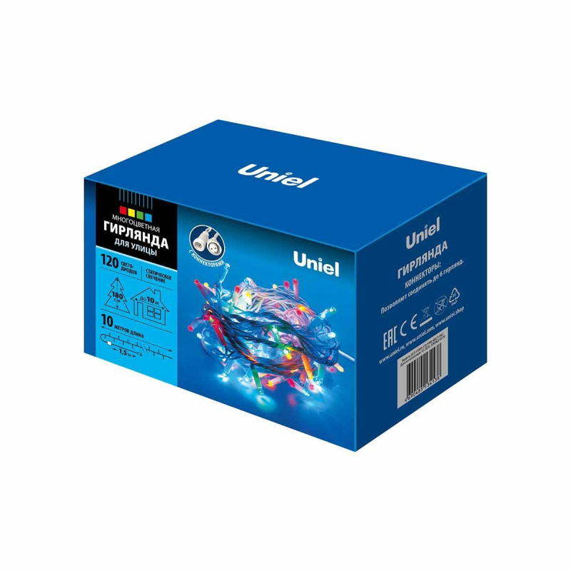 Уличная светодиодная гирлянда (UL-00007202) Uniel  220V разноцветный ULD-S1000-120/SWK Multi IP67 в Санкт-Петербурге